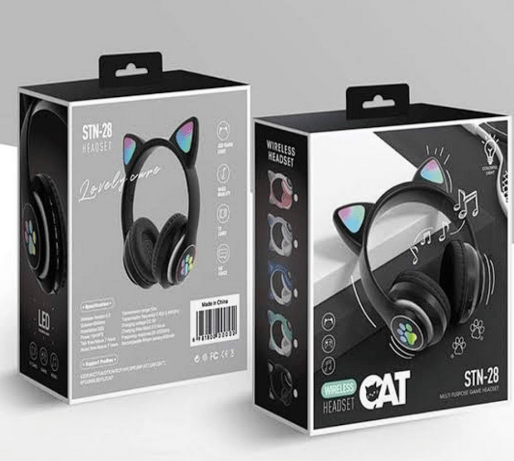 AUDÍFONO CAT – BLUETOOTH CON LUCES LED / MP3