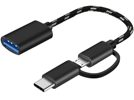 Adaptador OTG a Tipo C / OTG a V8 (micro USB)