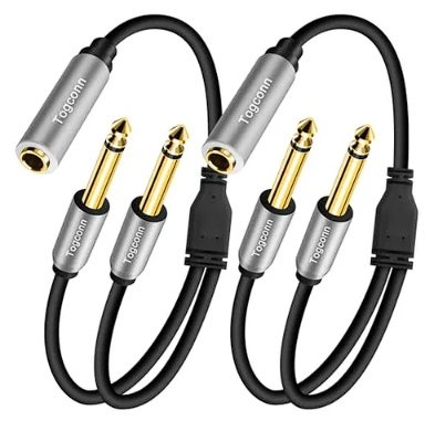 Adaptador RCA Hembra a Stereo 6.3 mm Macho