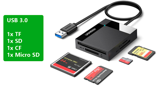 Adaptador SD/TF/CF/Micro USB
