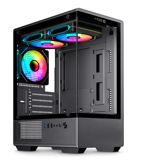 CASE ATX MOD INSPIRE BLACK CBX3002 – 3 FAN ARGB (SIN FUENTE)