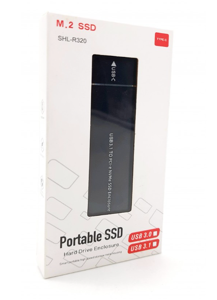 CASE HDD M.2 a USB 3.0 – para disco sólido M.2 (USB / Tipo C)