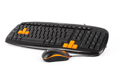 COMBO HALION – Teclado y Mouse Teclas Naranjas USB