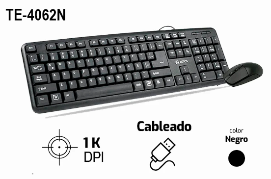 COMBO TEROS MOD 4062 – Teclado y Mouse IT Vision USB
