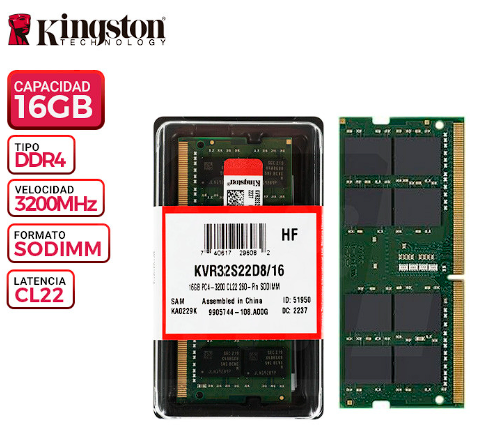 DDR4 16GB 3200 KINGSTON SO-DIMM