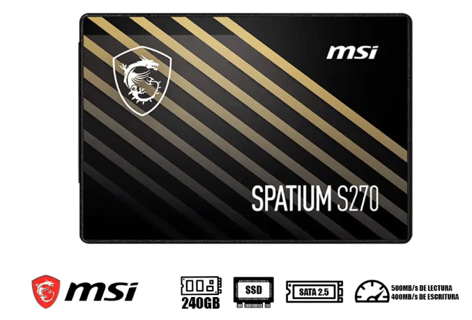 DISCO SÓLIDO 480GB MSI SPATIUM S270