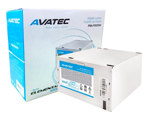 FUENTE DE PODER AVATEC 600W EN CAJA