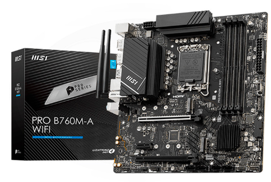 MAINBOARD MSI PRO 760M-A WIFI DDR5 LGA 1700DDR5 X 4 RANURA