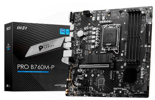 MAINBOARD MSI PRO 760M-P  DDR5 LGA 1700DDR5 X 4 RANURAs
