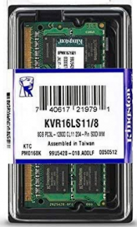 MEMORIA DDR3 8GB/1600 KINSTONG LAPTOP