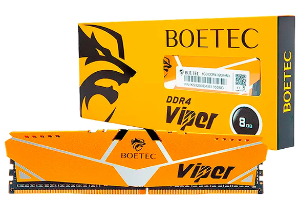 MEMORIA DDR4 8GB3200 BOETEC CON DISIPADOR MOD VIPER X 12MG