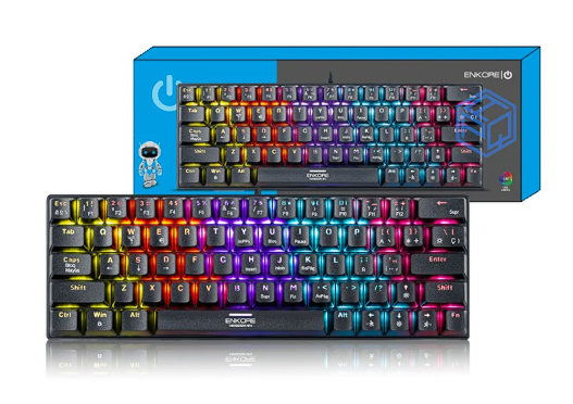 TECLADO ENKORE 1008 MOD KINGDOM – USB MECÁNICO Rainbow