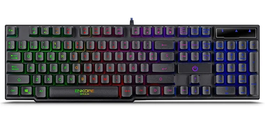 TECLADO ENKORE 603-606 MOD BRAIN GAMER USB Rainbow