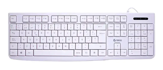 TECLADO TEROS MOD 4069 – Blanco Curvo
