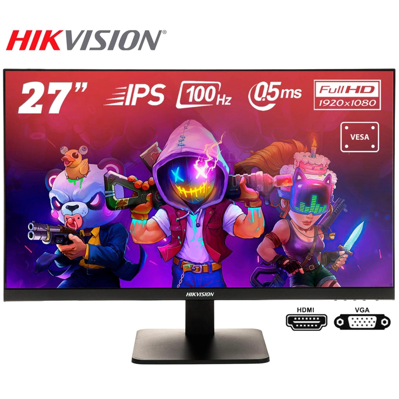 MONITOR LED HIK VISION 27"MOD D5027F2-IPS2/ 100HZ/5RMS FHD