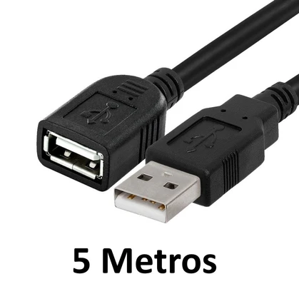 CABLE USB MACHO A USB HEMBRA 5.00 MT