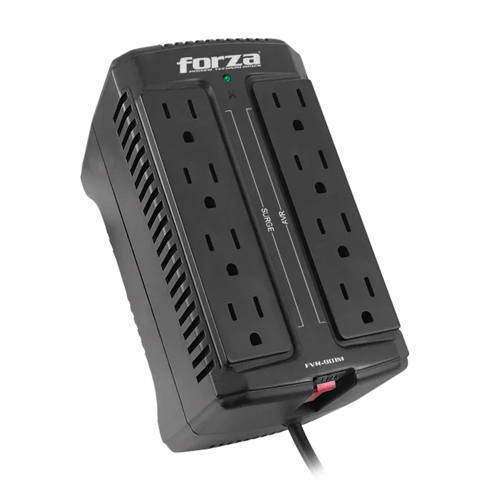 ESTABILIZADOR FORZA 900 VA 450 WATS 8 TOMAS