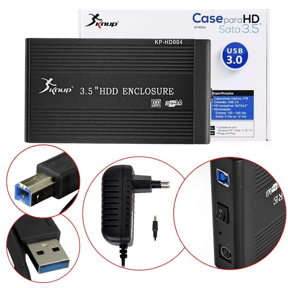 CASE HDD 3.5 USB 3.00 PARA DISCO DE PC