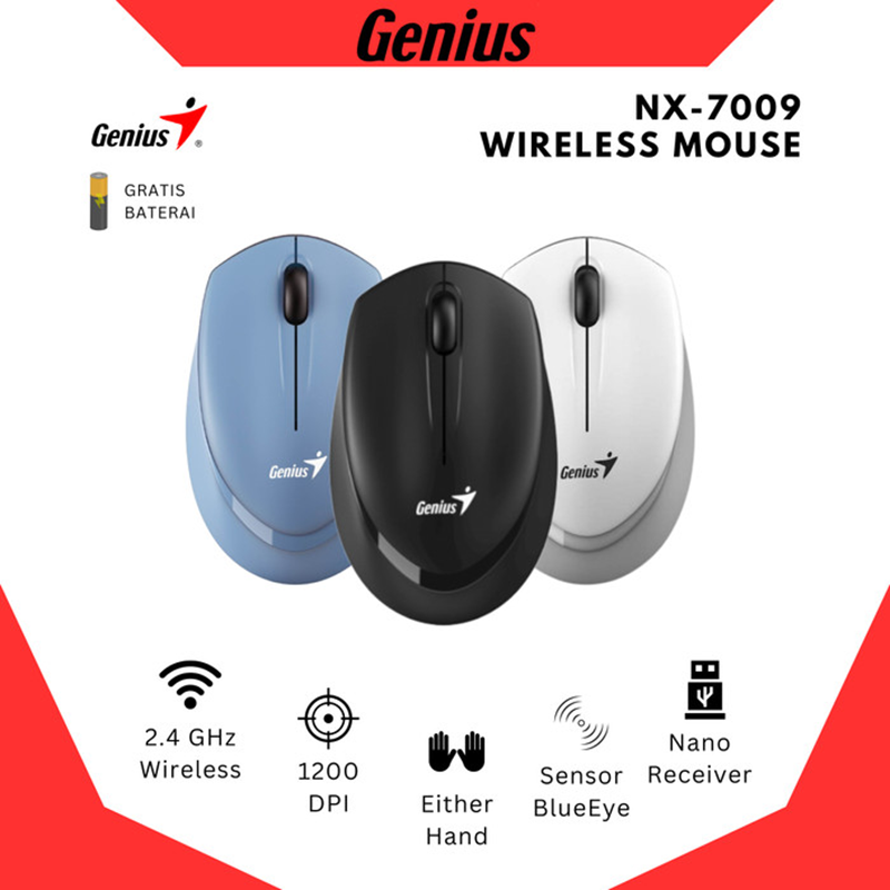 MOUSE GENIUS INALAMBRIO MOD NX 7009