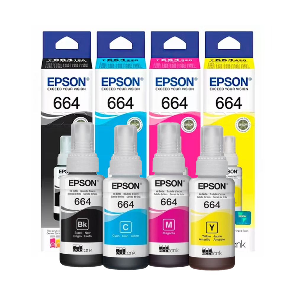 TINTA EPSON L664 /NEGRO/CYAN/YELLOW/MAGENTA