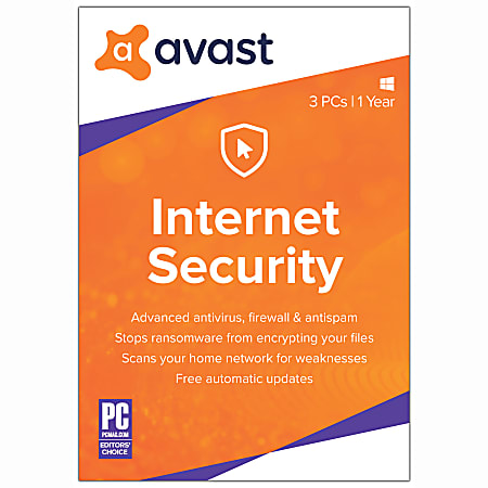 ANTIVIRUS AVAST INTERNET SECURITY 3PC