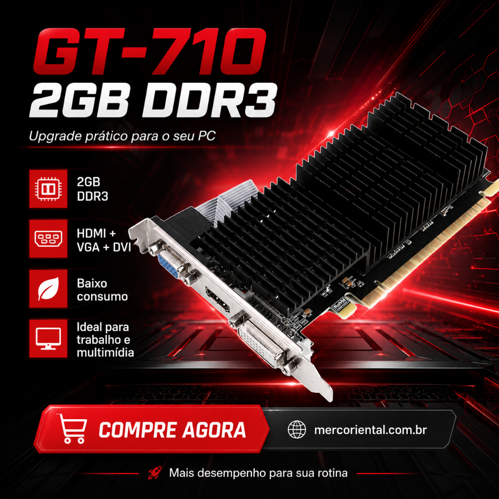 TARJETA DE VIDEO GT710 2GB WINNFOX  64 BITS DDR3