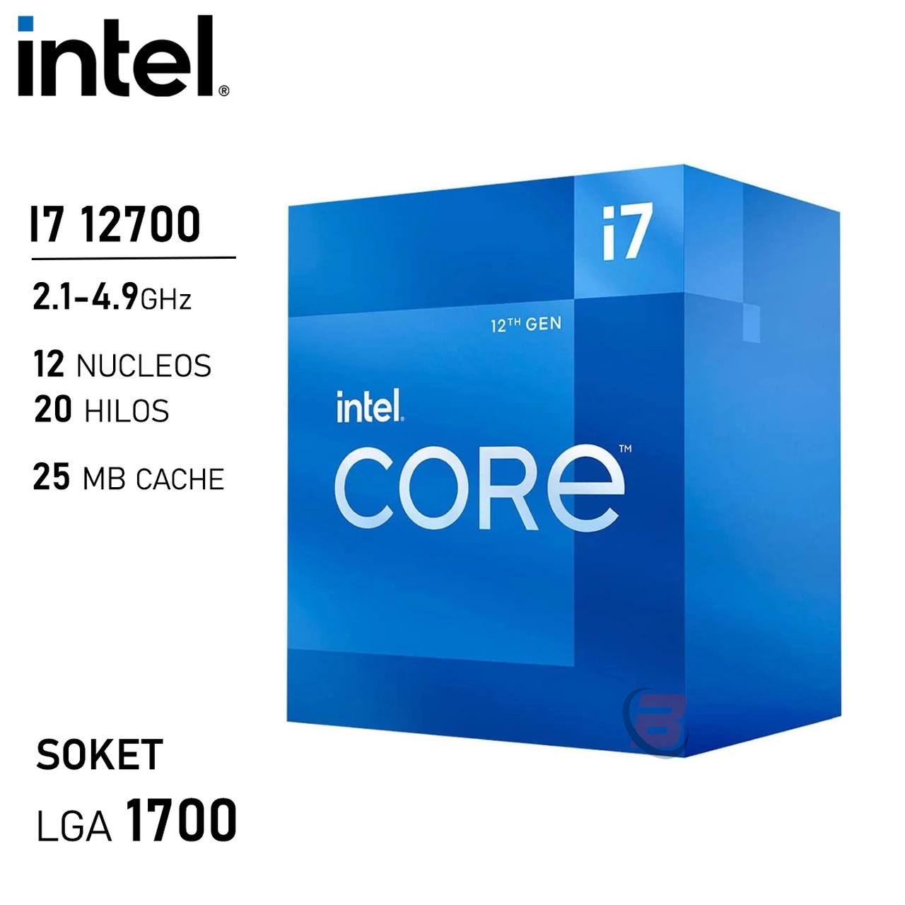 PROCESADOR INTEL CORE I7 12700 2.1GHZ DOCEAVA