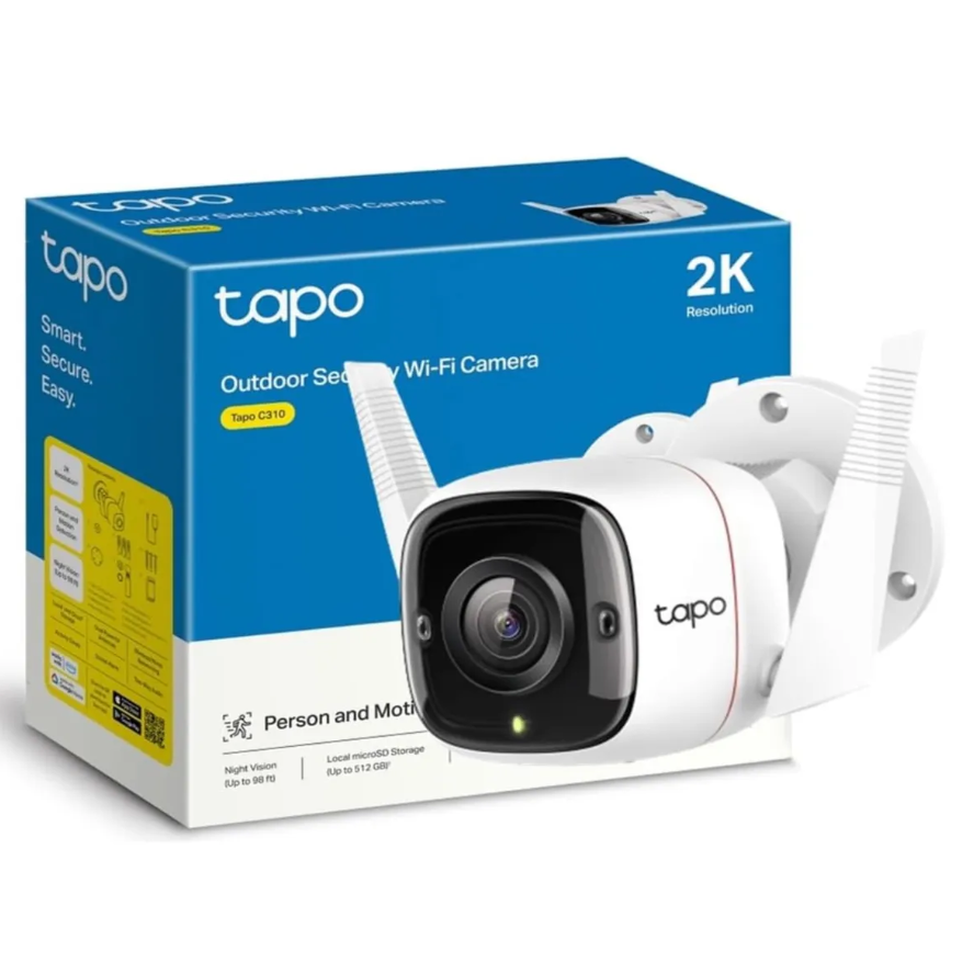 CAMARA TAPO SMART PARA EXTERIORES C310 OUTDOORS SEGURITY/ SENSOR DE MOVIMIENTOS/ CONTROL DE VOLUMEN/VISION NOCTURNA/ 4K