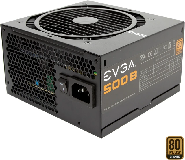 FUENTE DE PODER EVGA 500 WATS 80 PLUS BRONCE