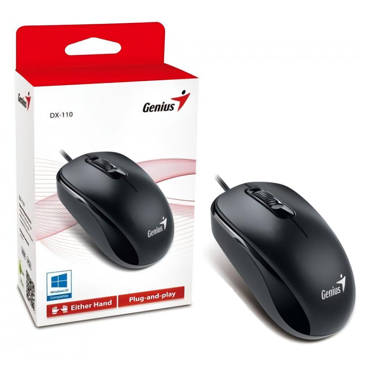 MOUSE GENIUS DX-110 USB OPTICO NEGRO/ROJO/AZUL/VERDE /BLANCO