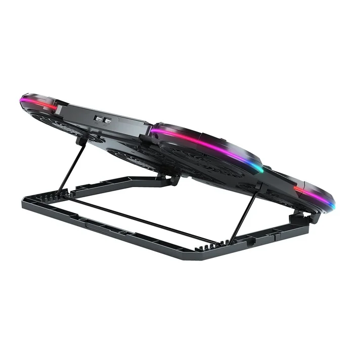 COOLER PARA LAPTO RGB 6 COOLER LUCES LED MOS GLACIAL ABO55