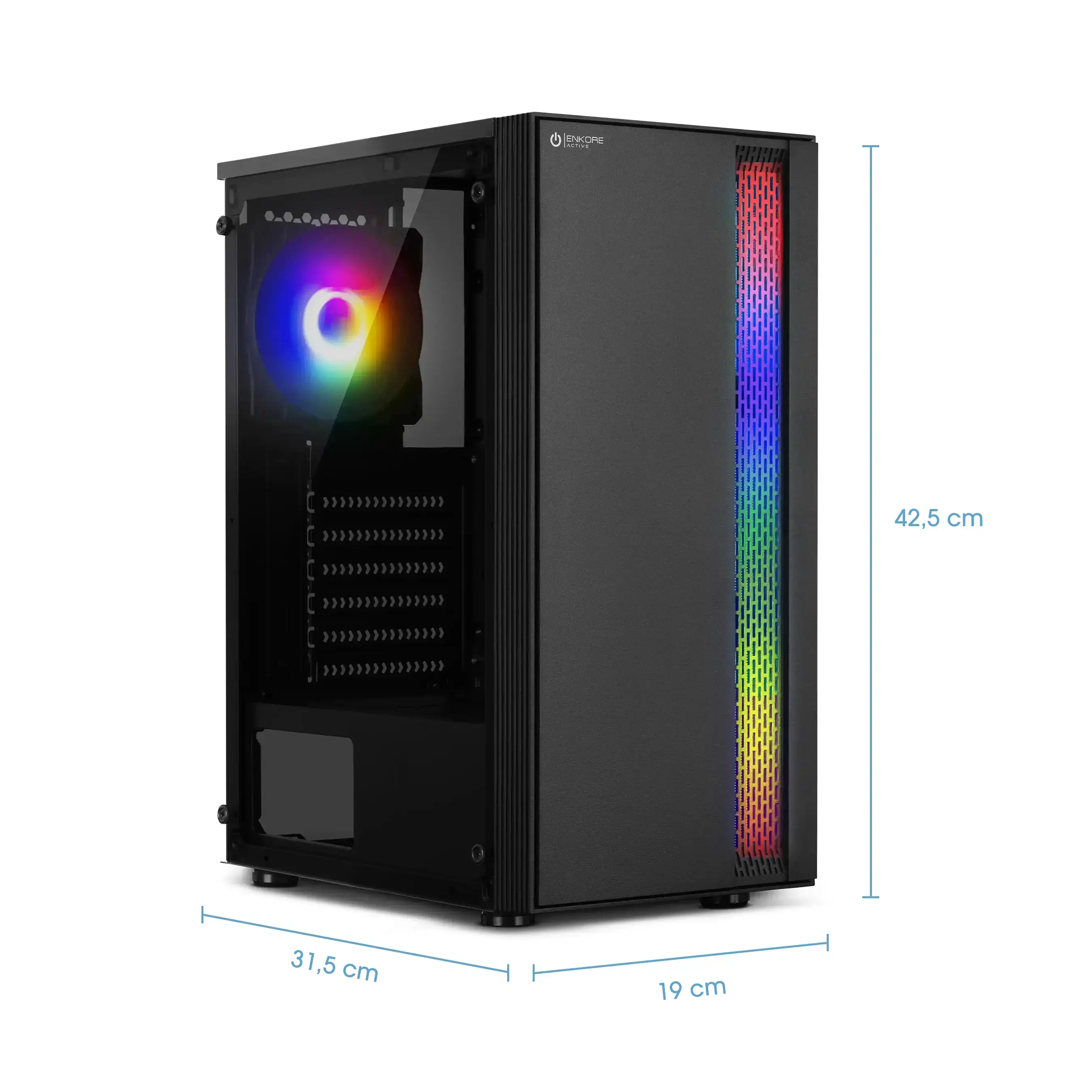 CASE ATX  MOD ENCORE G SPORT LUCES LED SIN FUENTE MINI TOWER