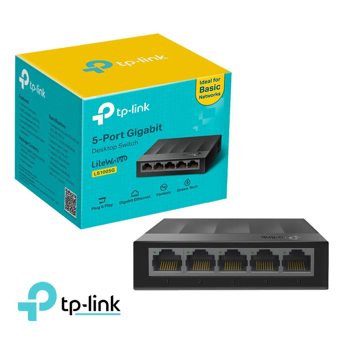 SWITH 5 PUERTO MOD LS1005G 10/100/1000 MBPS TP LINK