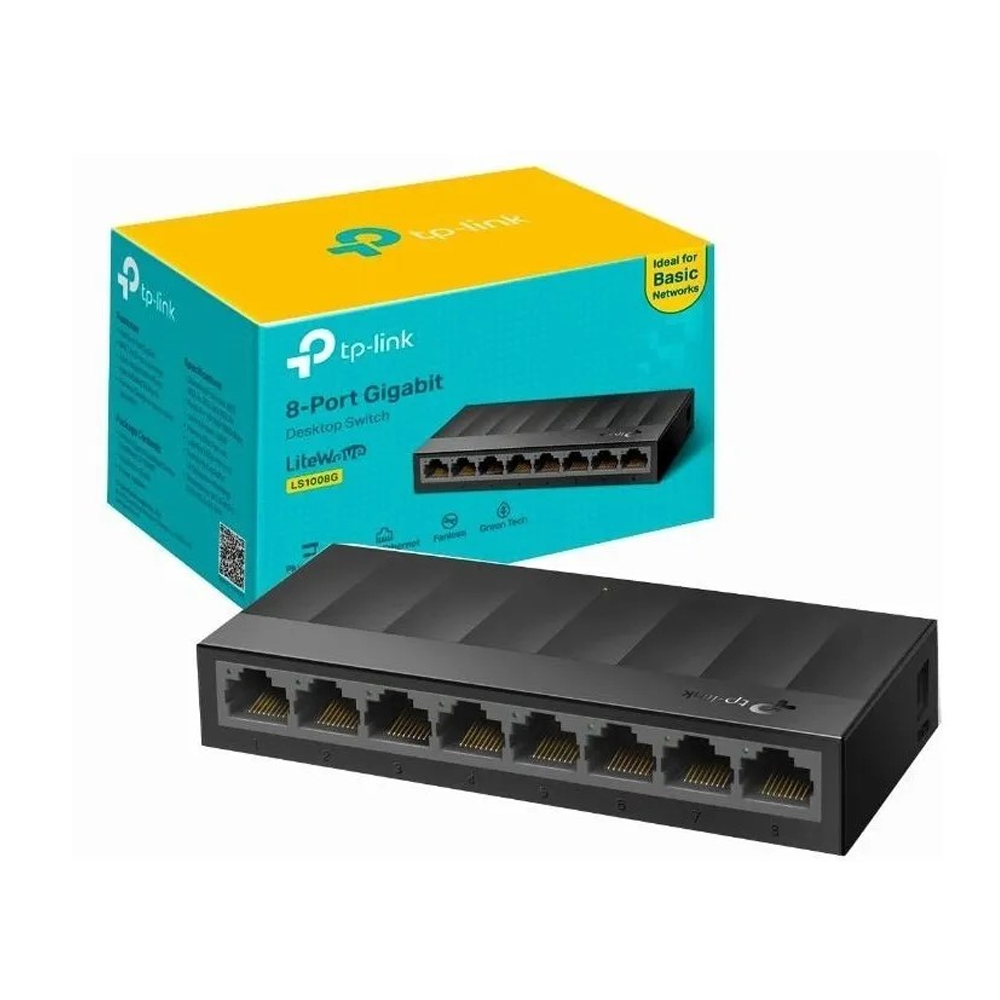 SWITH 8 PUERTO MOD LS1008G 10/100/1000 MBPS TP LINK