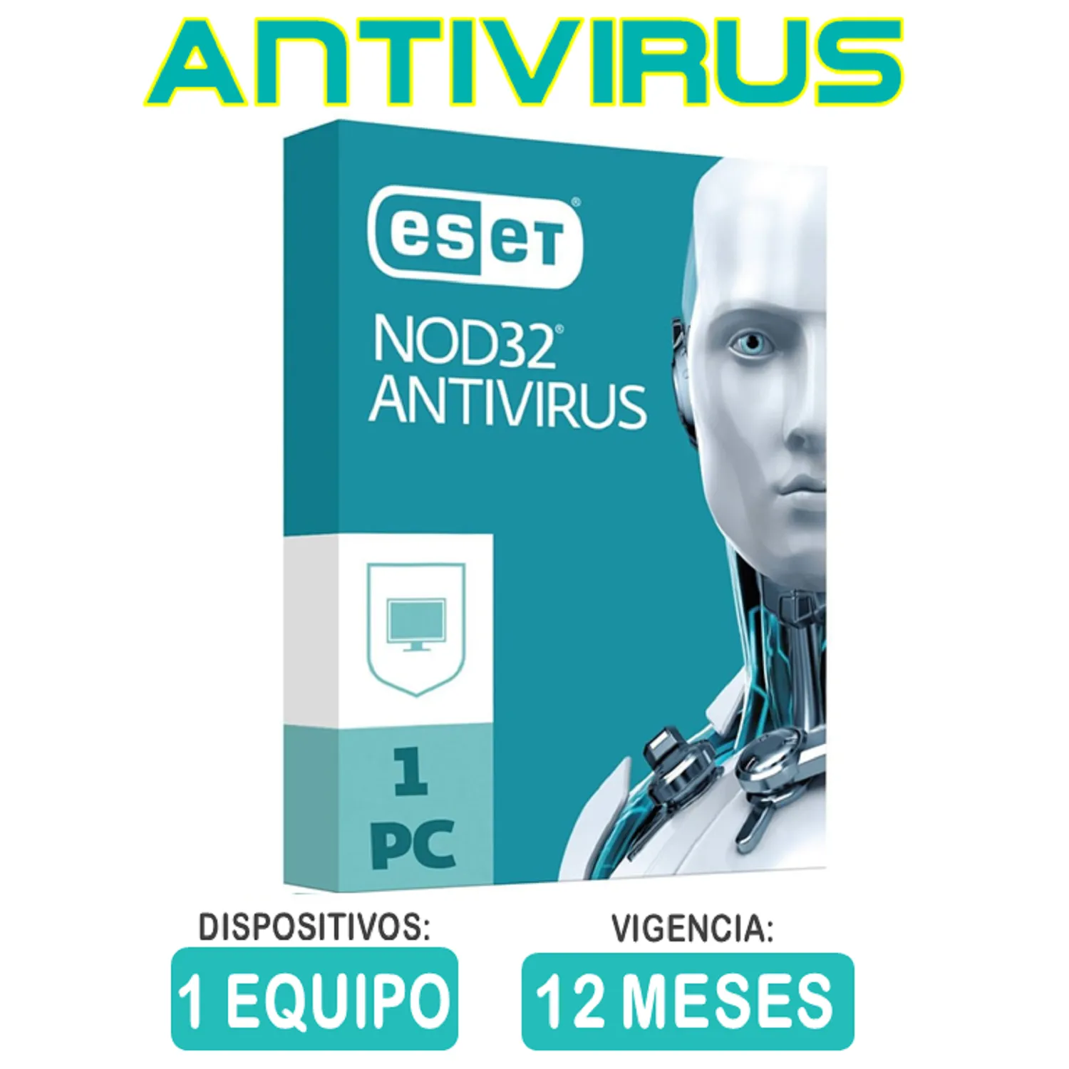 ANTIVIRUS NOD 32 ESET DE 1PC