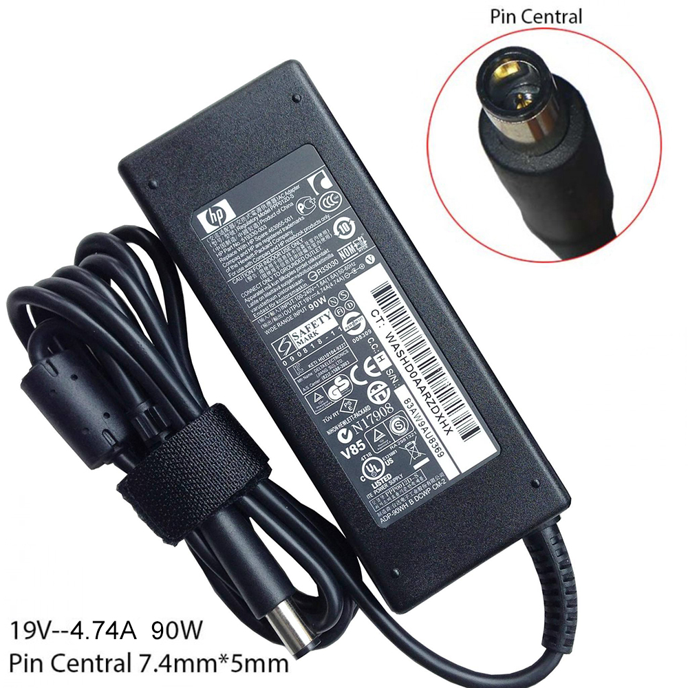 CARGADOR HP 19V 4.74AM 7.4 X 5.00/65-18.5V/3.5 A/90/19V/4.74 V PUNTA GRUESA