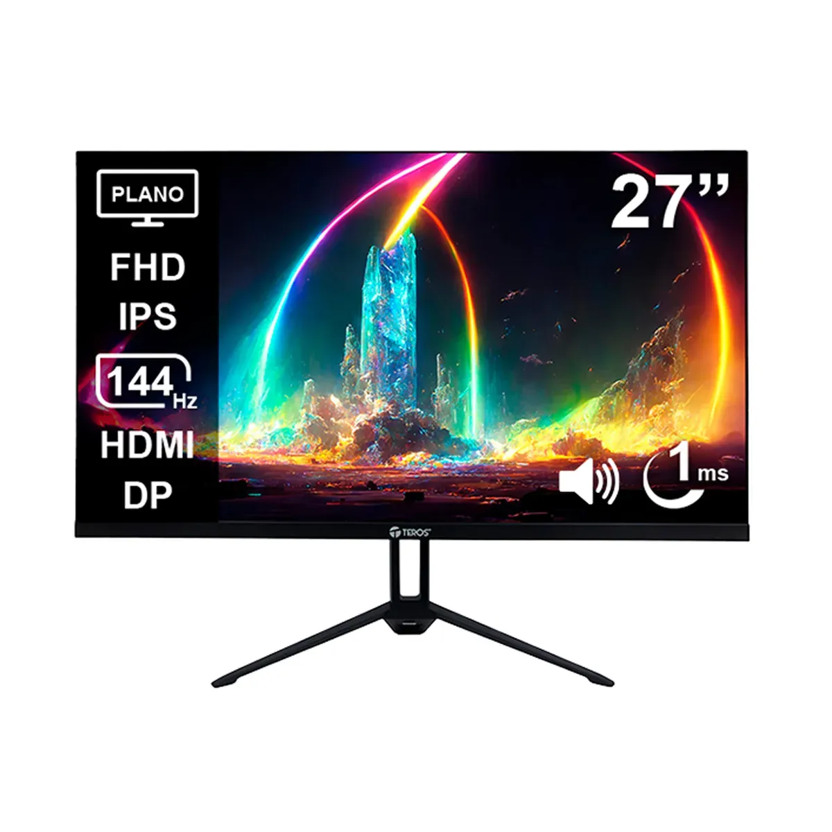 MONITOR LED 27 TEROS MOD 2714S PANEL IPS 144HZ/1RMS/ DP/ HDMI /PARLANTES