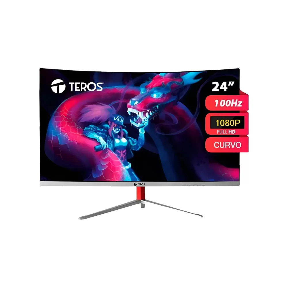 MONITOR LED 24 MOD 2402S TEROS -CURVO  100GHZ/1RMS/AUDIO/VGA  HDMI/