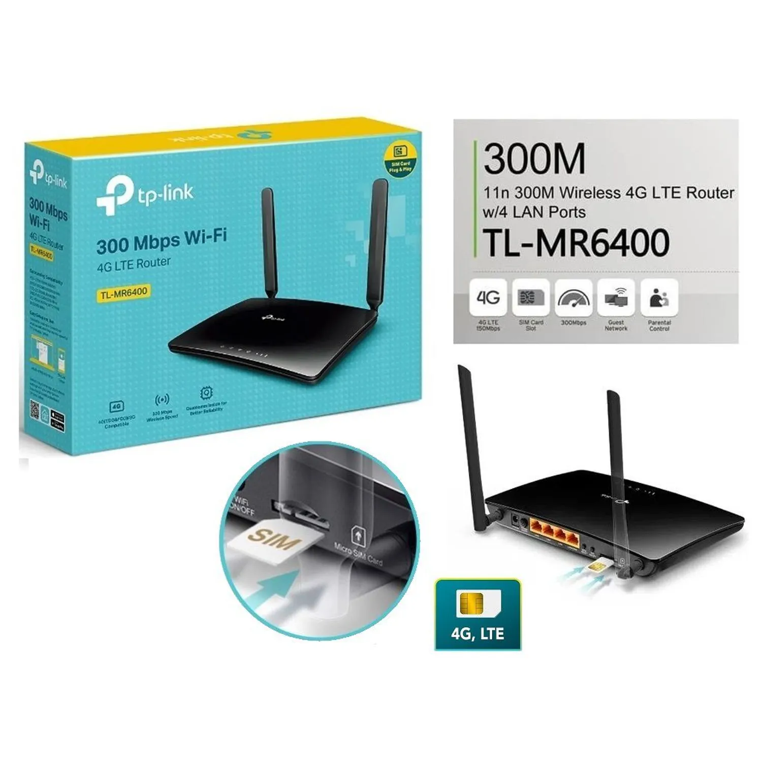 ROUTER TPLINK CON CHIP MOD MR6400 APAC 300M G4