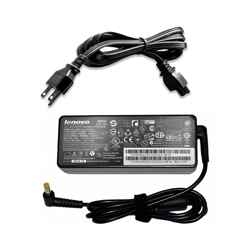 CARGADOR LENOVO 65 VOLTIOS 20 V 3,25 AMPERIOS