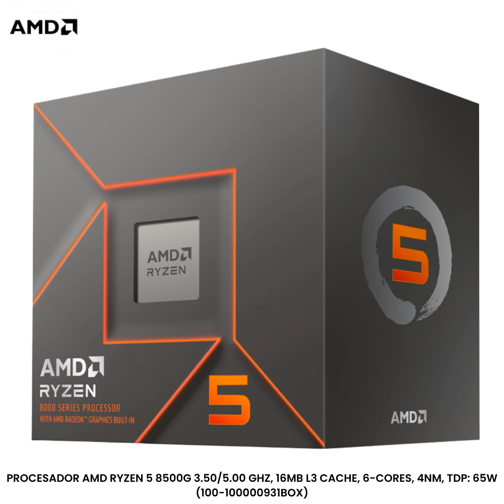 PROCESASOR AMD RYZEM 5 8500G 3.5 GHZ AMD RADEOM