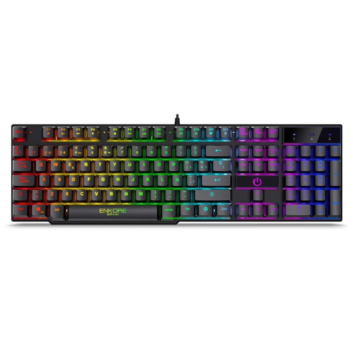 TECLADO ENKORE 603-606 MOD BRAIN-RAINBOWN GAMER USB RAINBOW