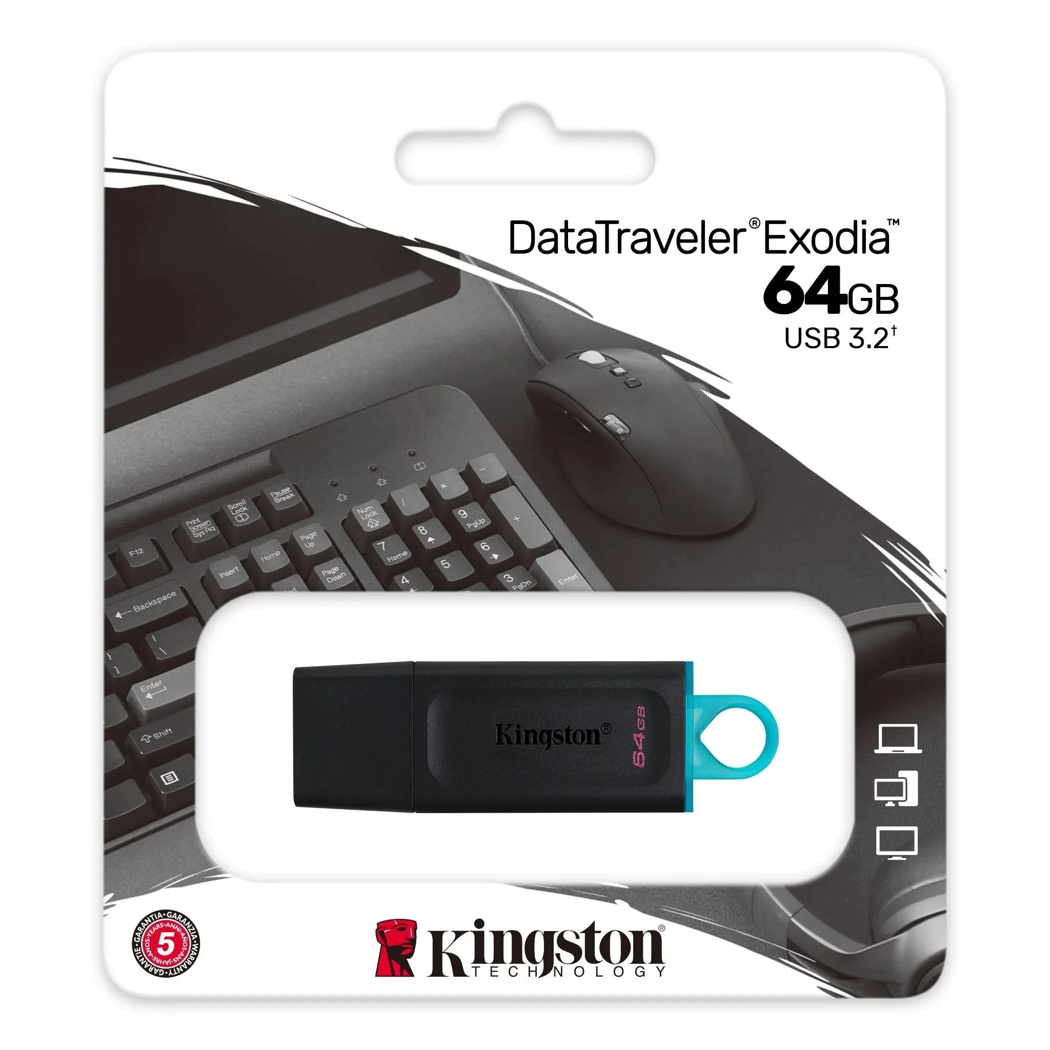 MEMORIA USB 64GB KINGSTON MOD EXODIA DK  SATA 3
