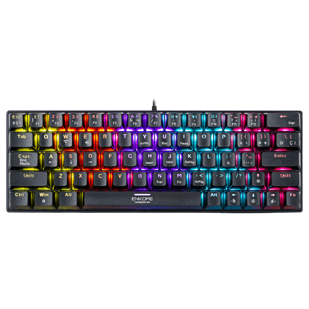 TECLADO ENKORE 1008 MOD KINGDOM RAINBOW USB MECANICO