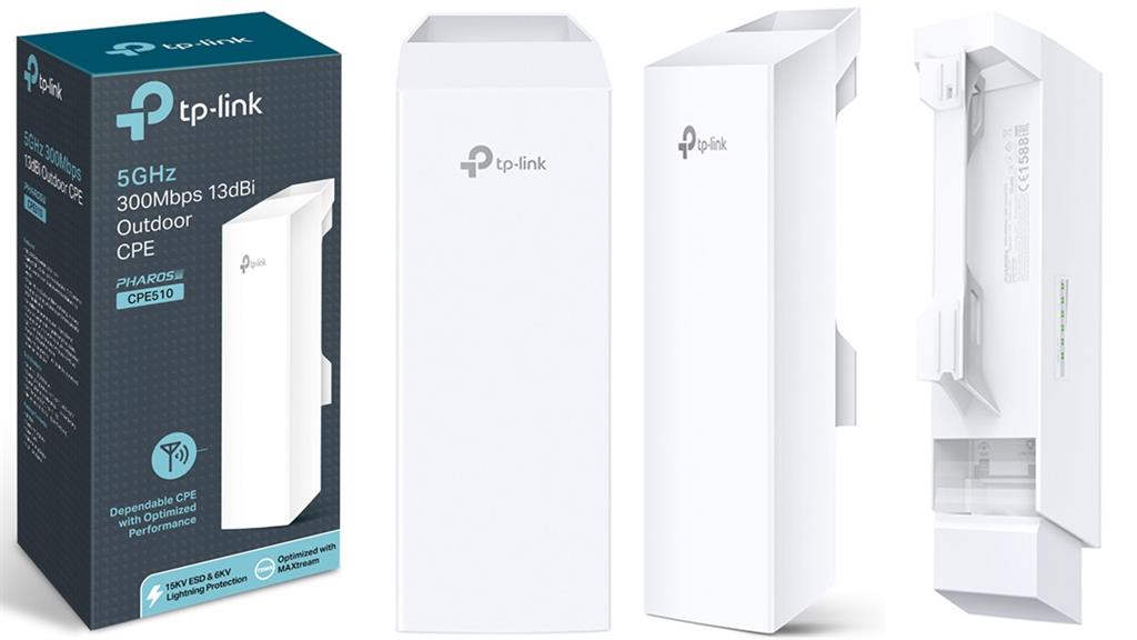 EXTENTOR DE WIFI EXTERIOR DE 13DBI EN 5 GHZ CPE-510 A 300 MBPS